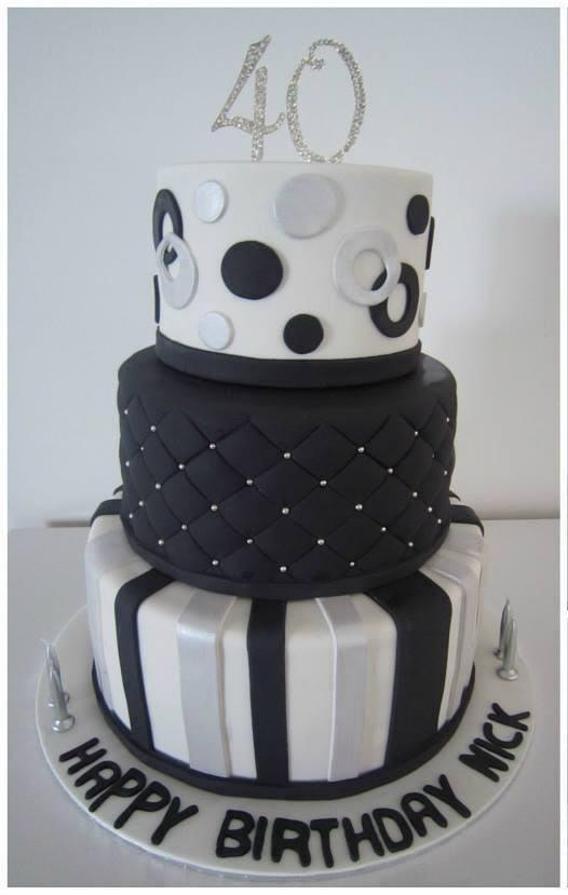 elegant 40th birthday cakes