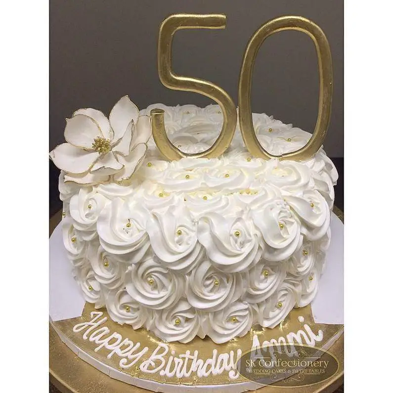 elegant 50th birthday cakes
