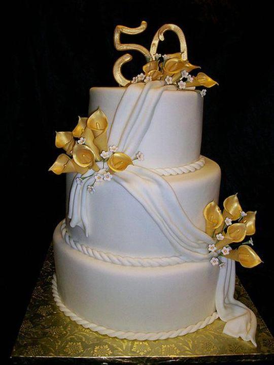 elegant 50th birthday cakes