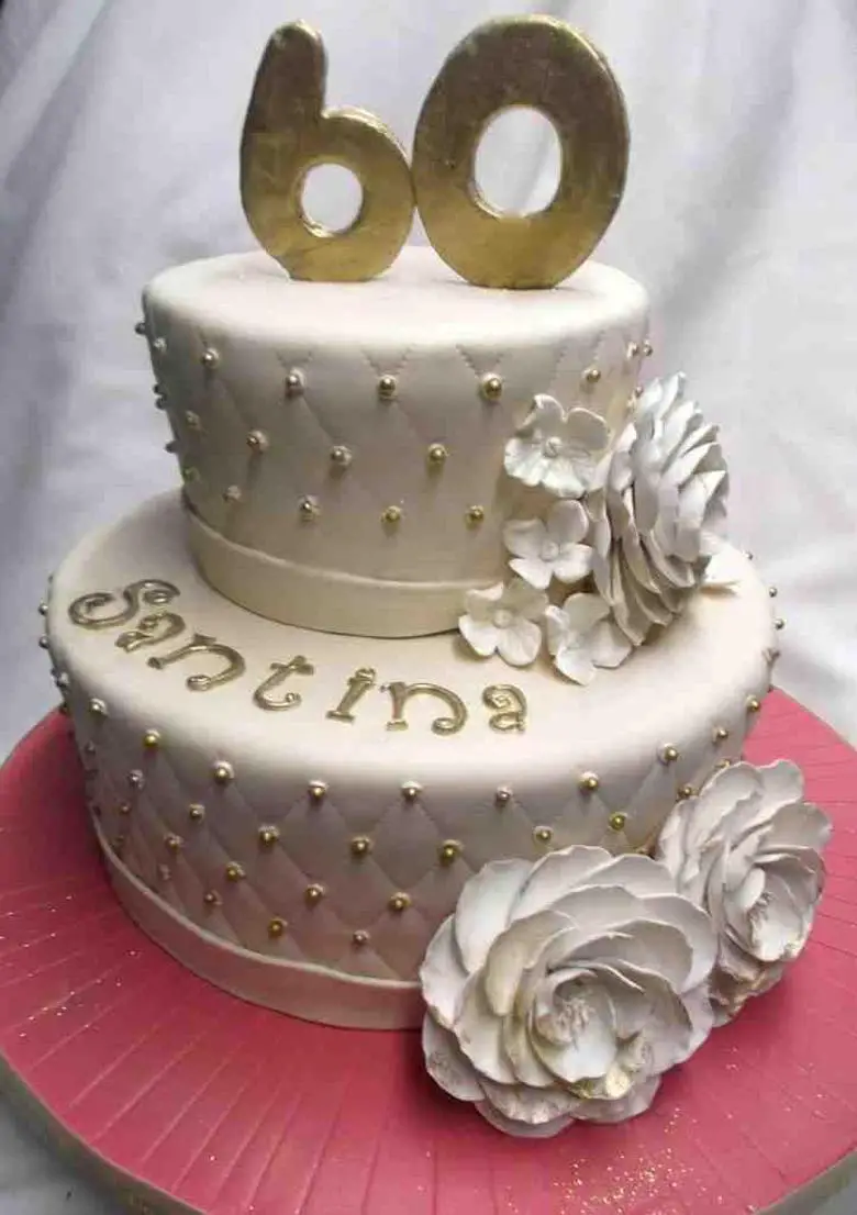 elegant 60th birthday cakes