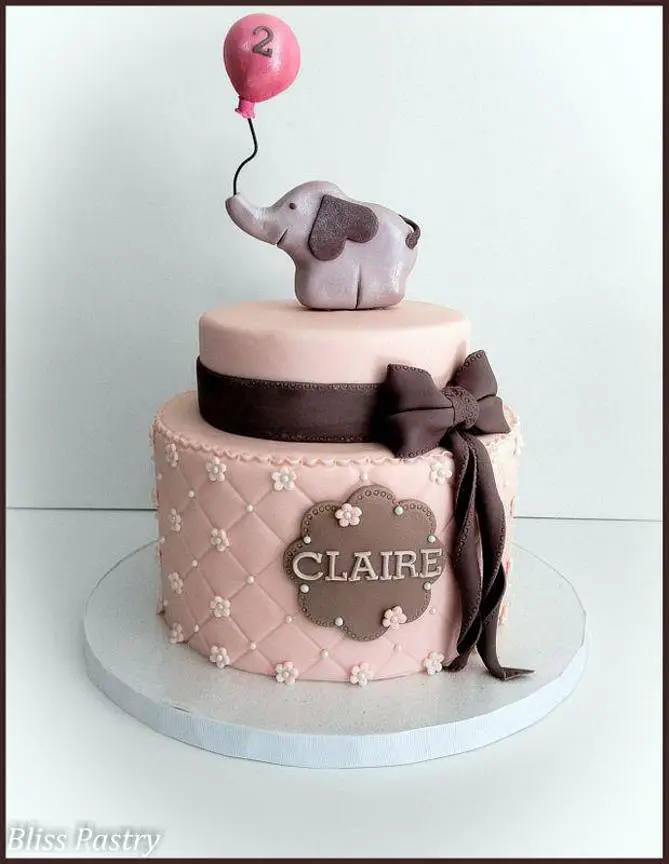 elephant themed birthday cakes