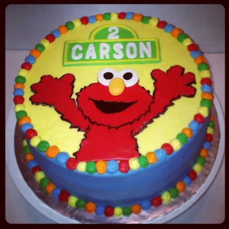 elmo themed birthday cake