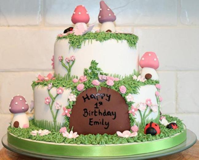 enchanted garden birthday cake