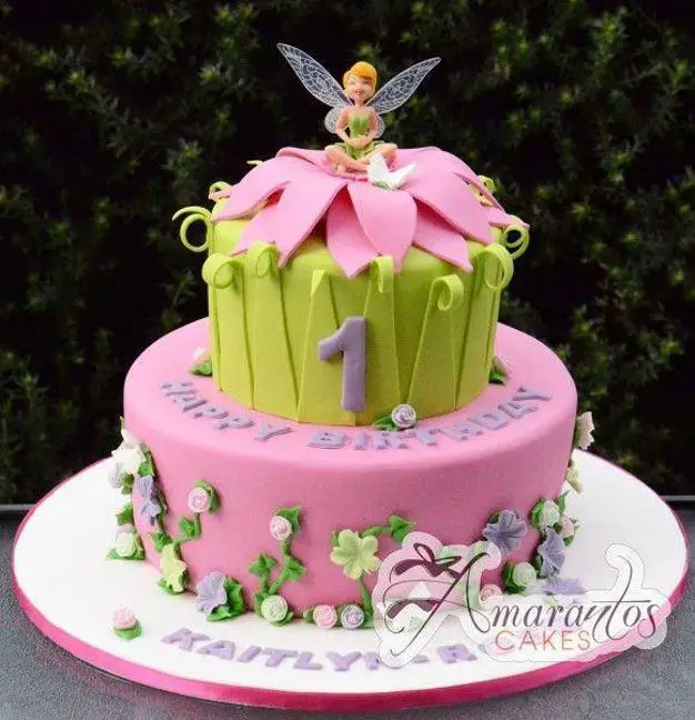 fairy themed birthday cake