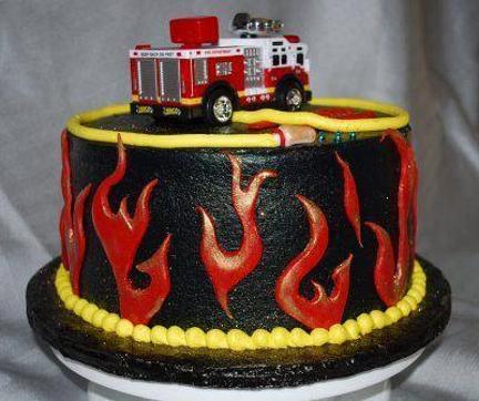 fireman birthday cakes