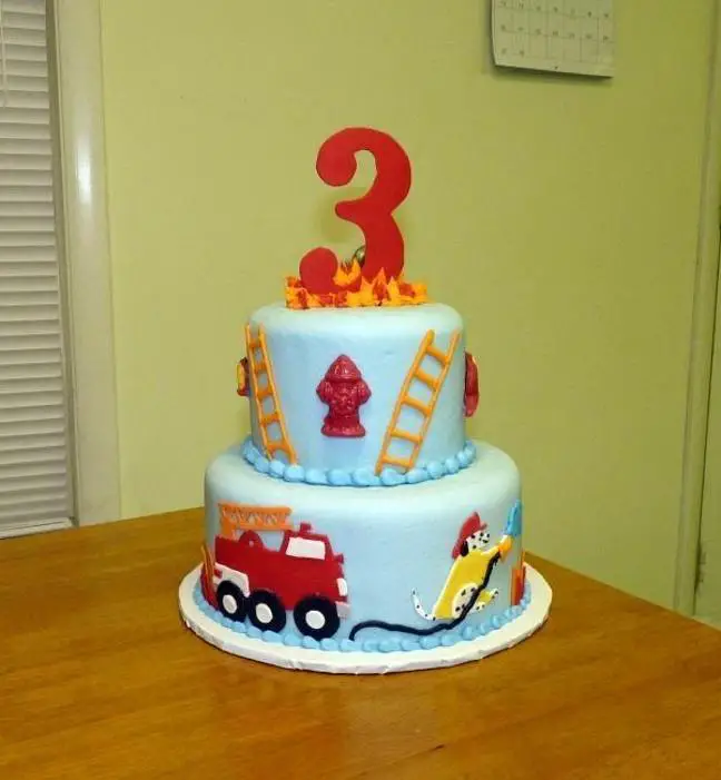 firetruck birthday cakes