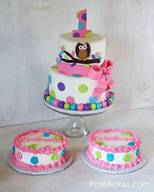 first birthday owl cake