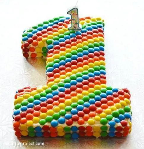 first birthday rainbow cake