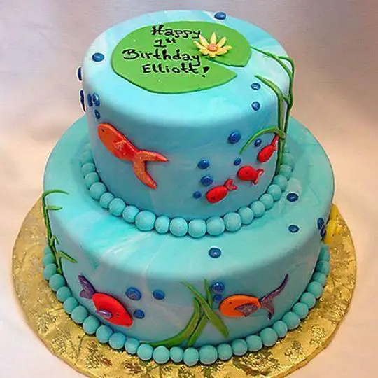 fish birthday cake designs