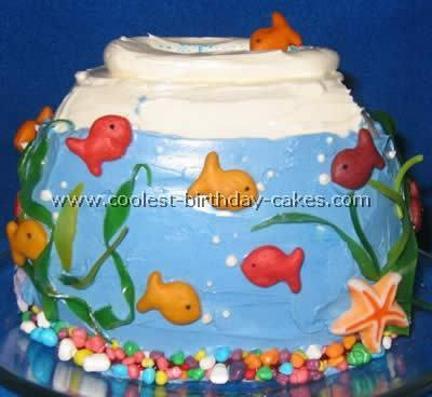 fish bowl birthday cake