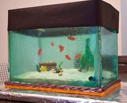 fish tank birthday cake