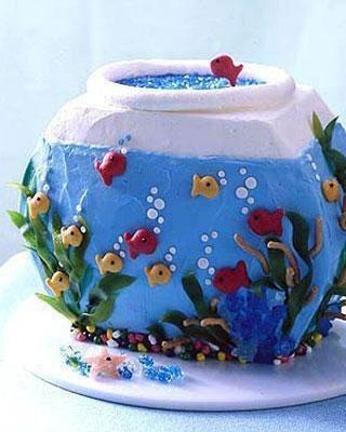 fish tank birthday cake