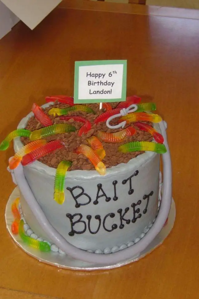 fishing birthday cake