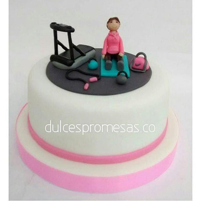 fitness themed birthday cakes