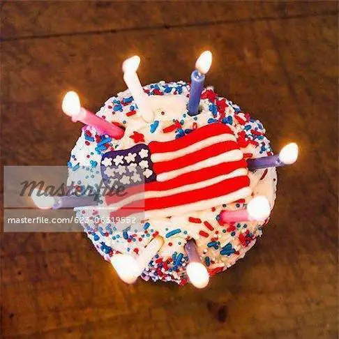 flag birthday cake