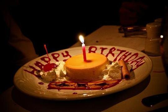 flan birthday cake