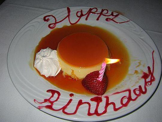 flan birthday cake