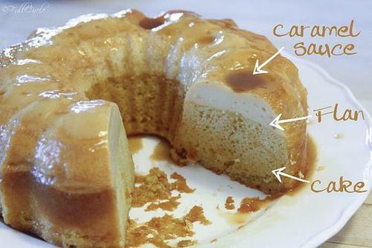 flan birthday cake