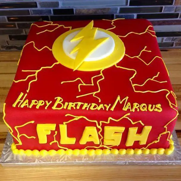 flash birthday cake