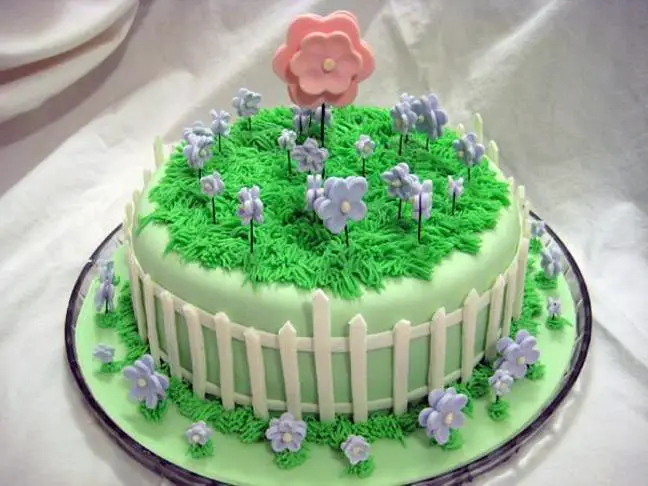 flower garden birthday cake