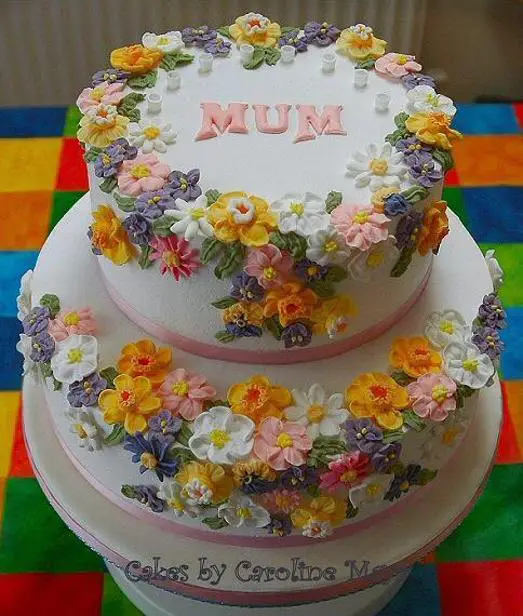 flower garden birthday cake