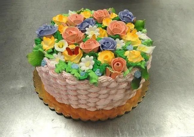 flower garden birthday cake