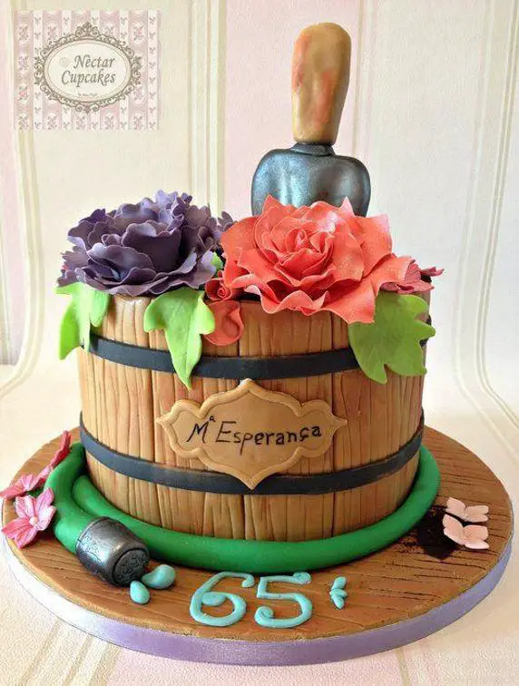 flower pot birthday cake