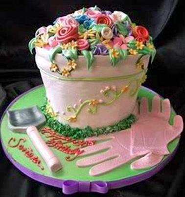 flower themed birthday cakes