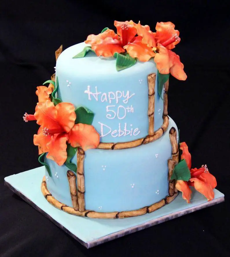 flower themed birthday cakes