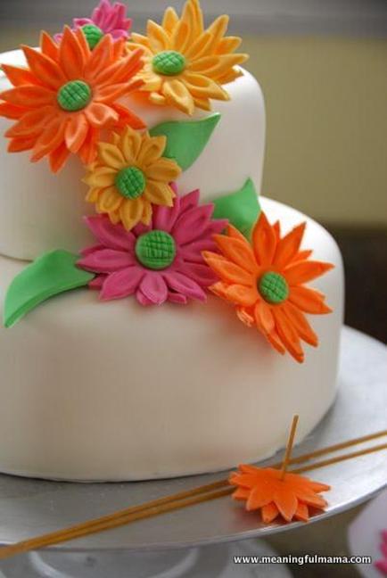 flowery birthday cake