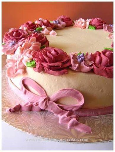 flowery birthday cake