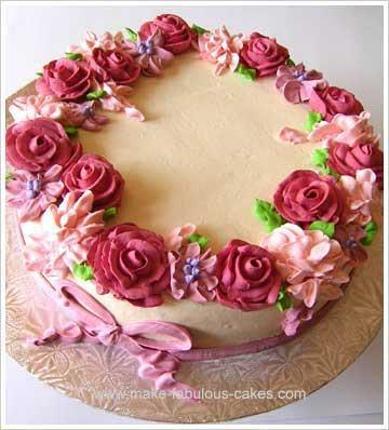 flowery birthday cakes
