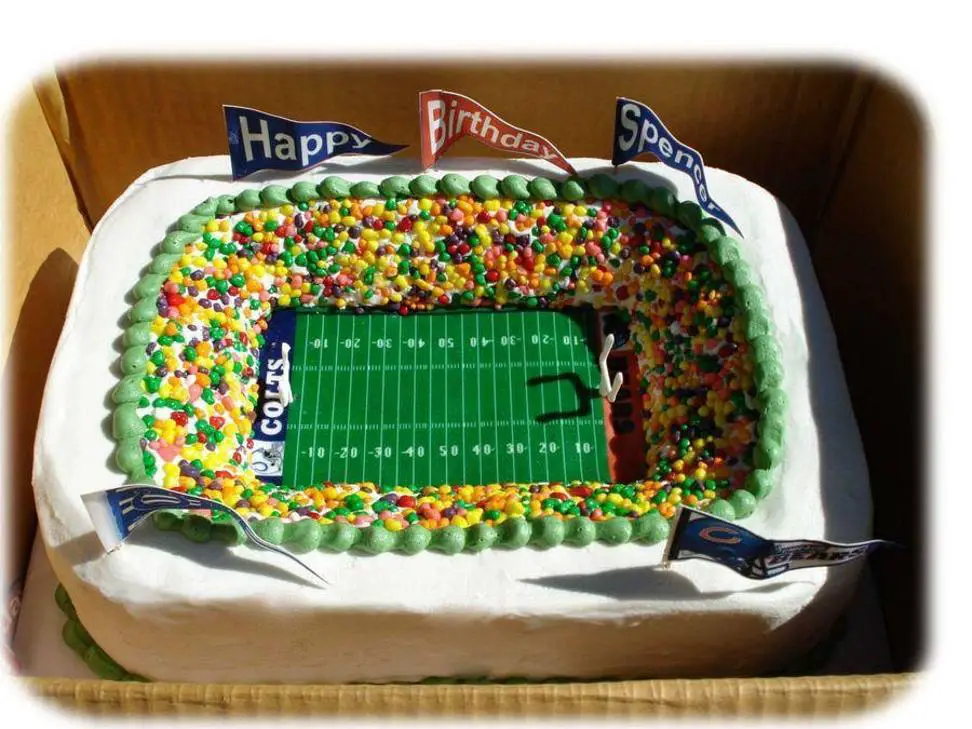 football stadium birthday cake