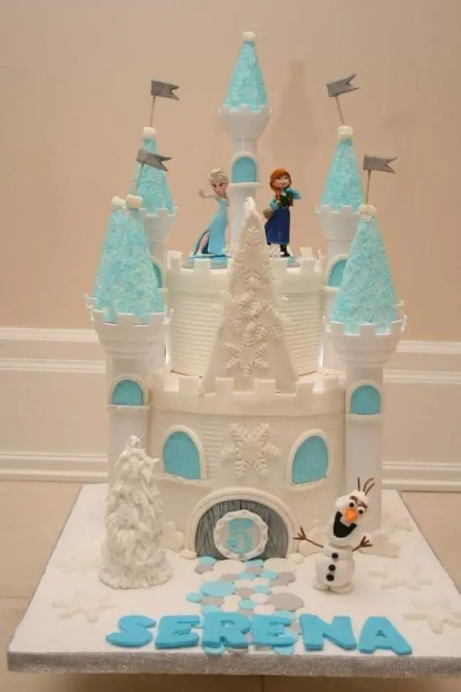 frozen castle birthday cake
