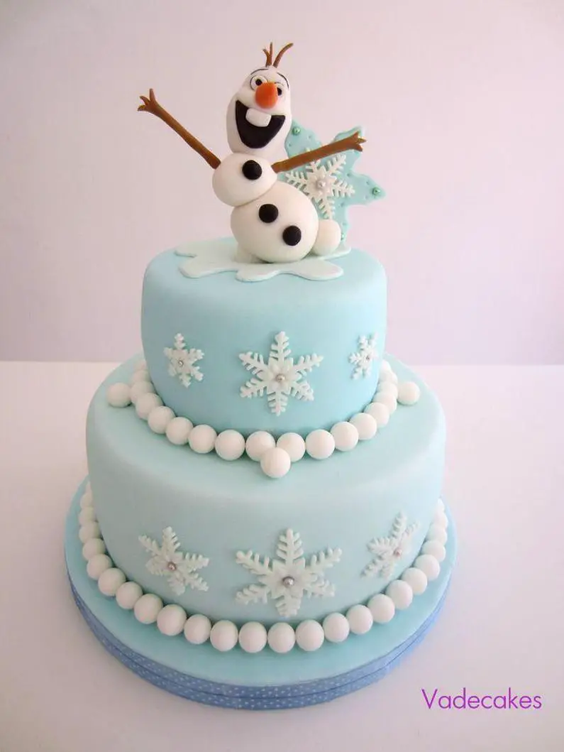 frozen olaf birthday cake