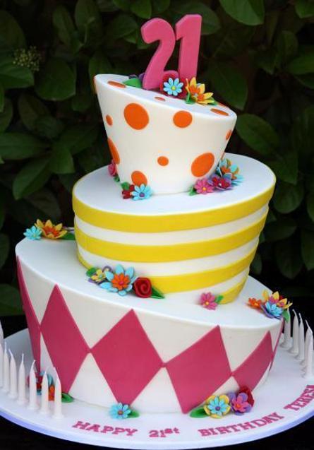 funky 21st birthday cakes
