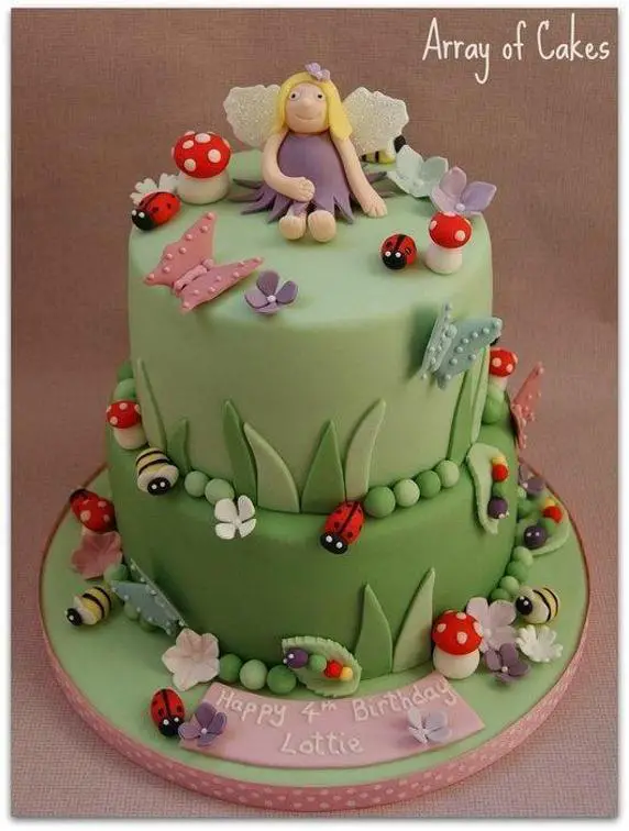 garden birthday cakes ideas