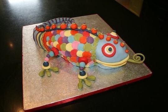 gecko birthday cake