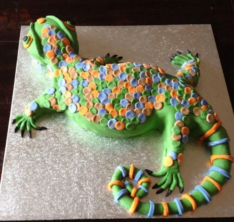 gecko birthday cake