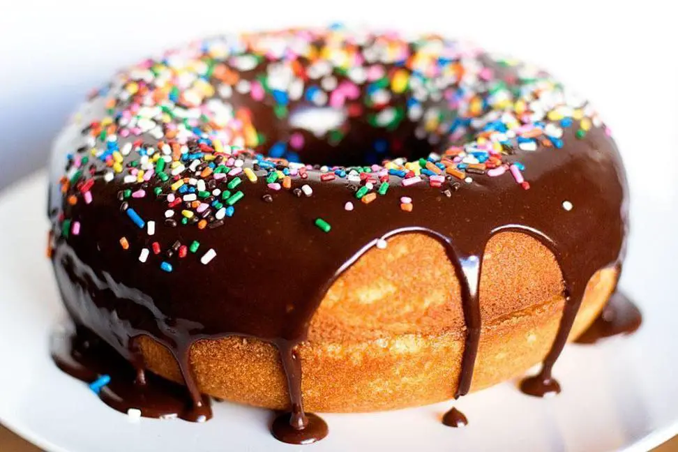 giant donut birthday cake