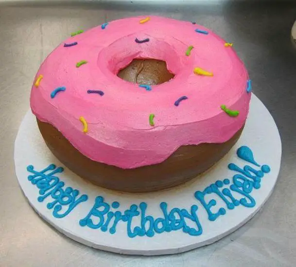 giant donut birthday cake