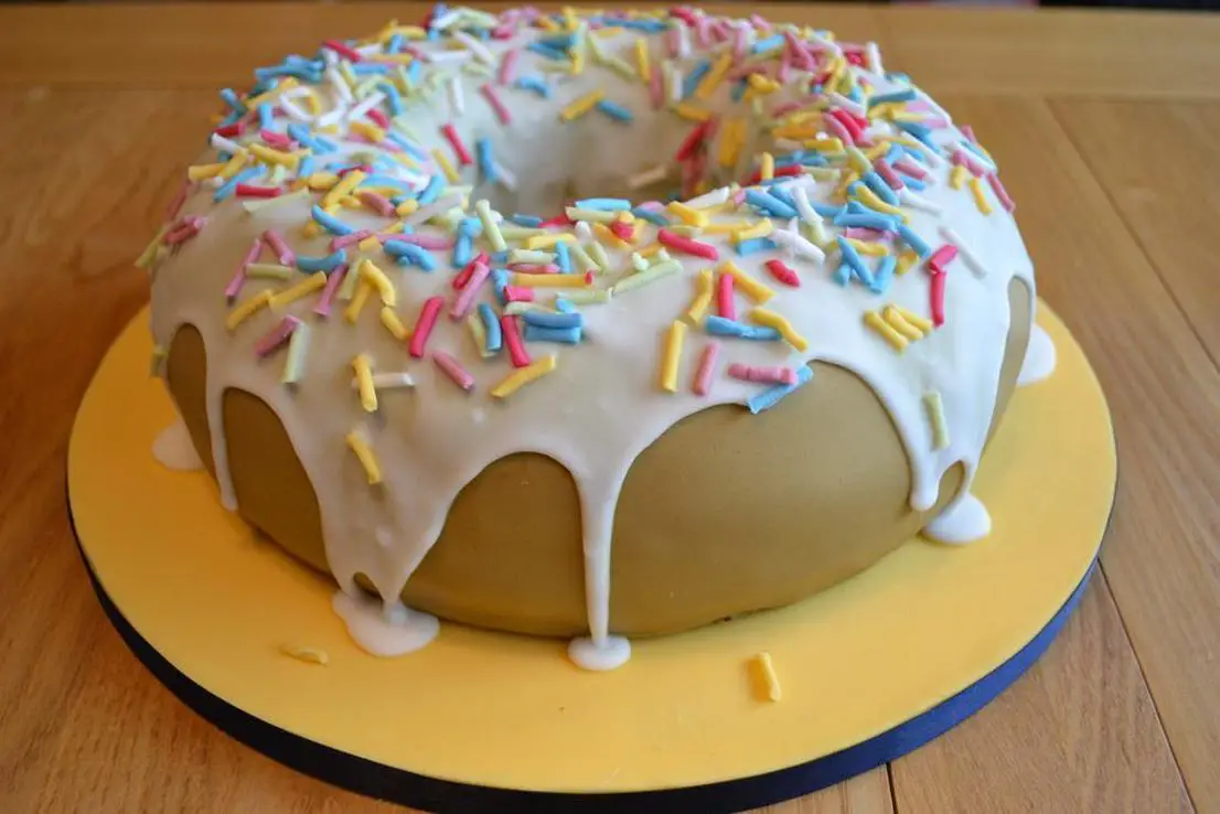 giant donut birthday cake