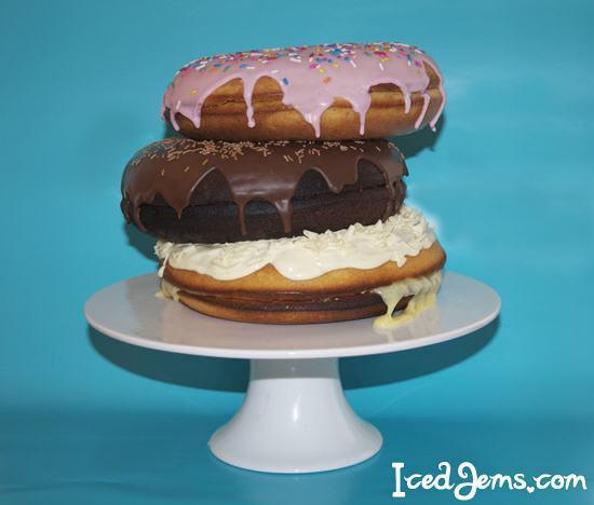 giant donut birthday cake