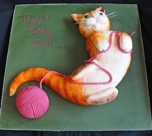 ginger cat birthday cake