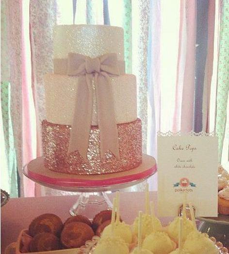glittery birthday cake