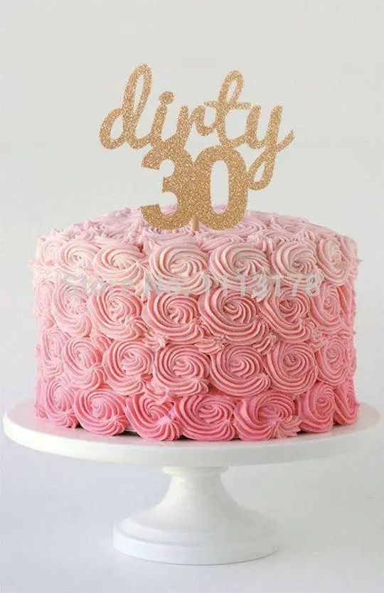 glittery birthday cake