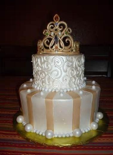 golden birthday cakes