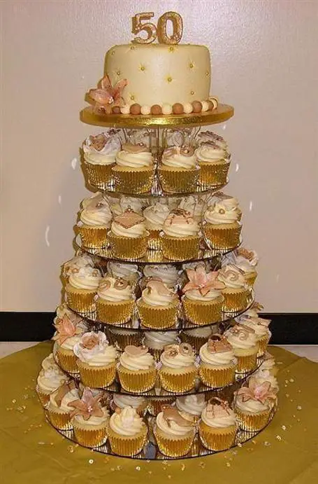golden birthday cakes