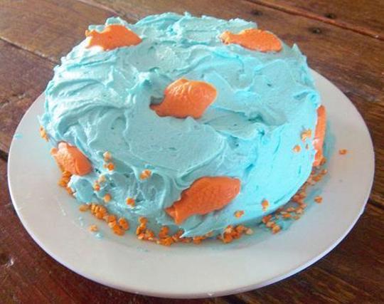 goldfish birthday cake