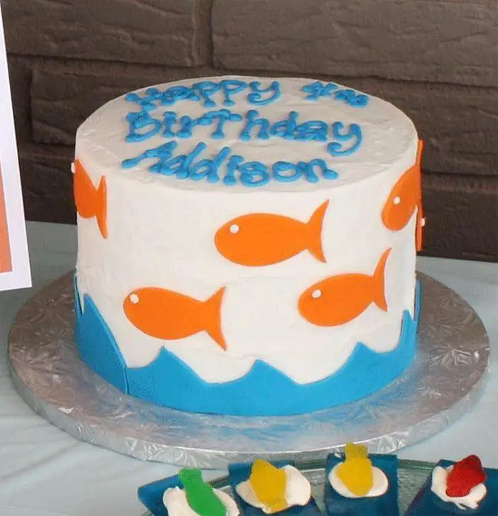 goldfish birthday cake
